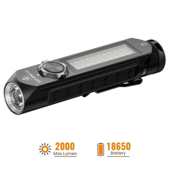 SOFIRN IF24 RGB 2000 Lumens Powerful Flashlight with USB-C Rechargeable Spotlight and Floodlig